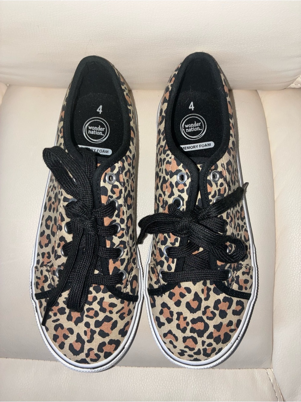 wonder nation Leopard Print Sneakers in Tan and Black